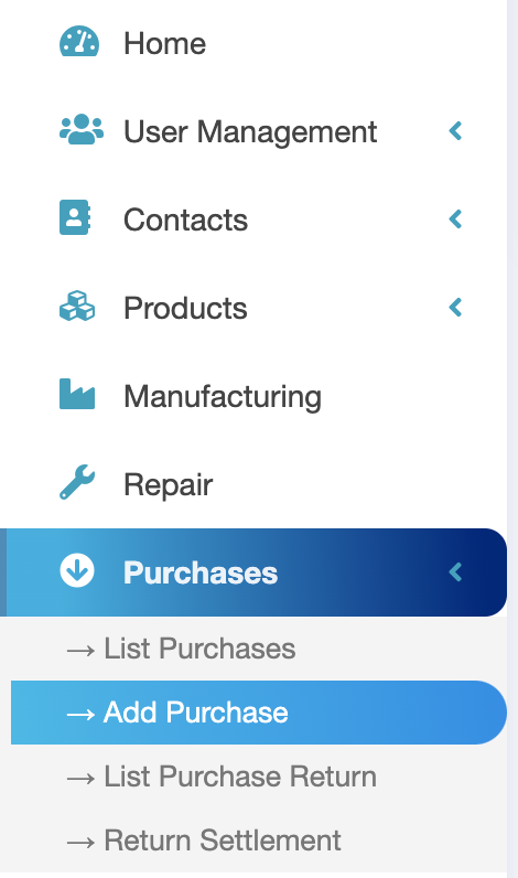 Go to Add Purchases