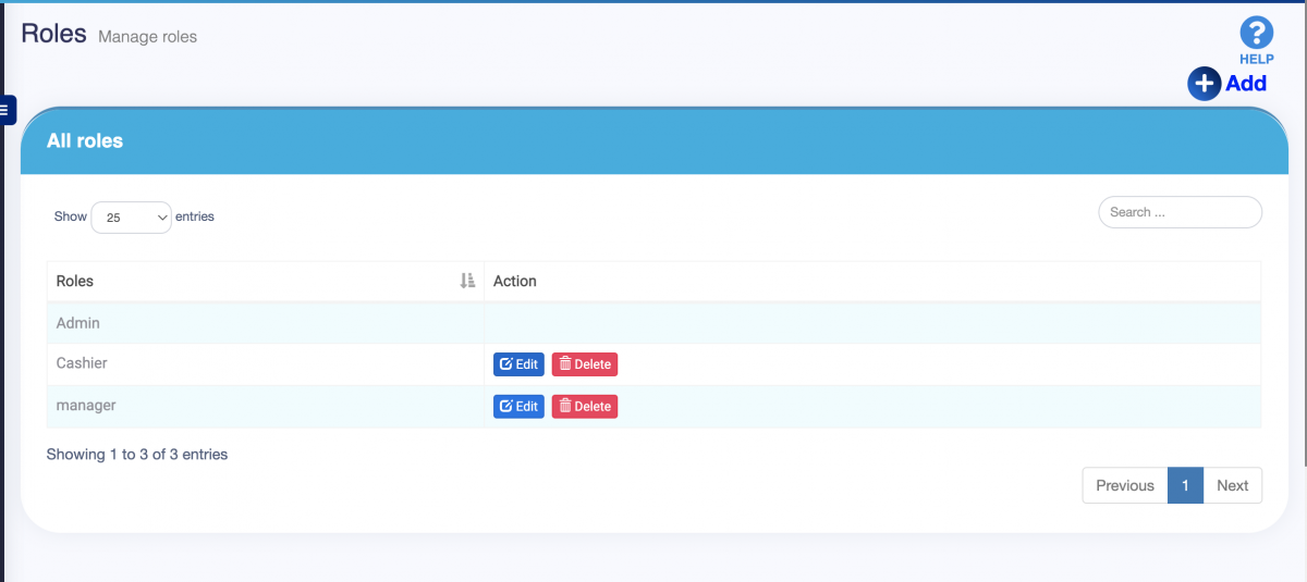 Adding User Role and Permission
