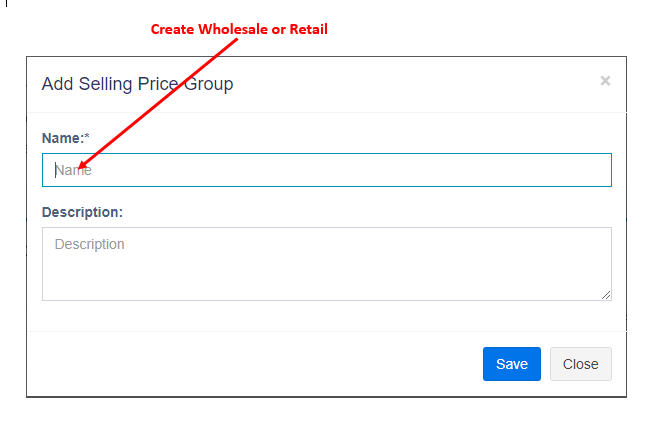 Selling Price Group List