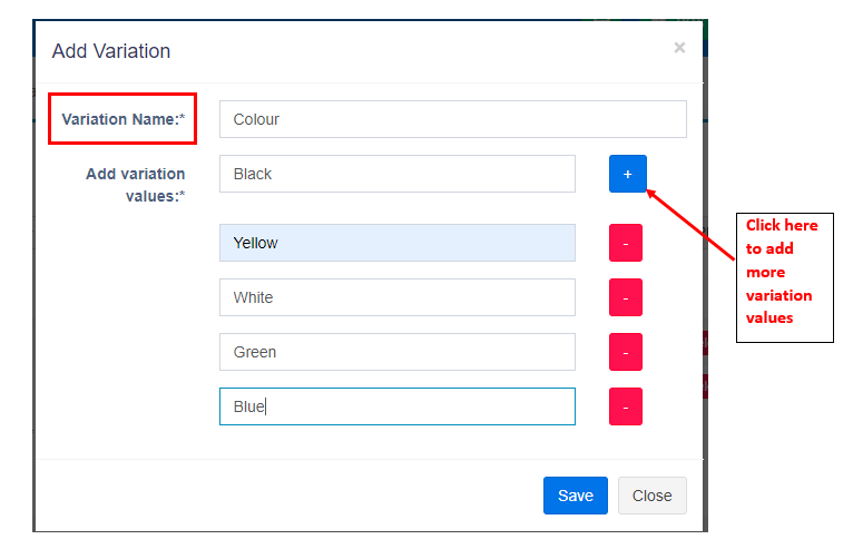 Add Variation Example