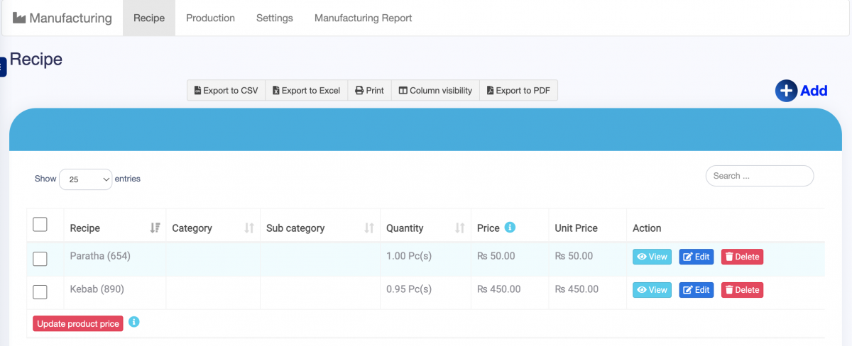 Manufacturing Module Overview