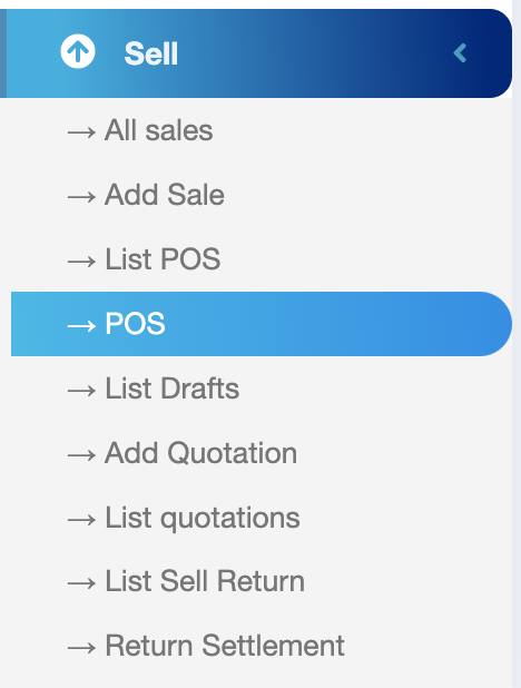 POS Screen Header