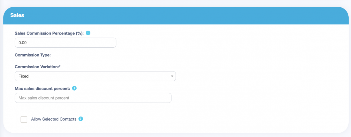 Add Commission Percentage to User