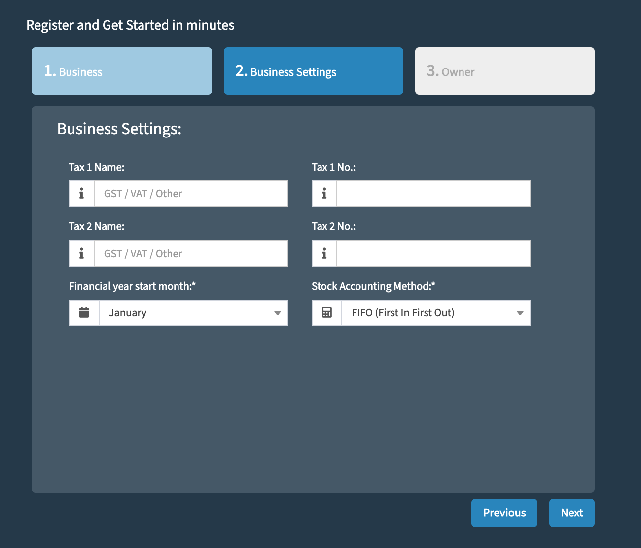 Business Details Form