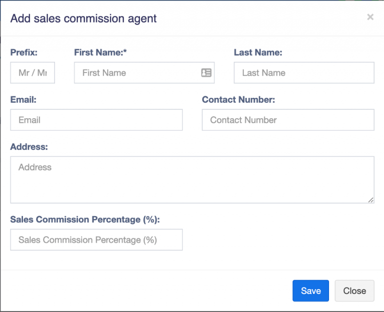 Add Commission Percentage to Sales Commission Agent