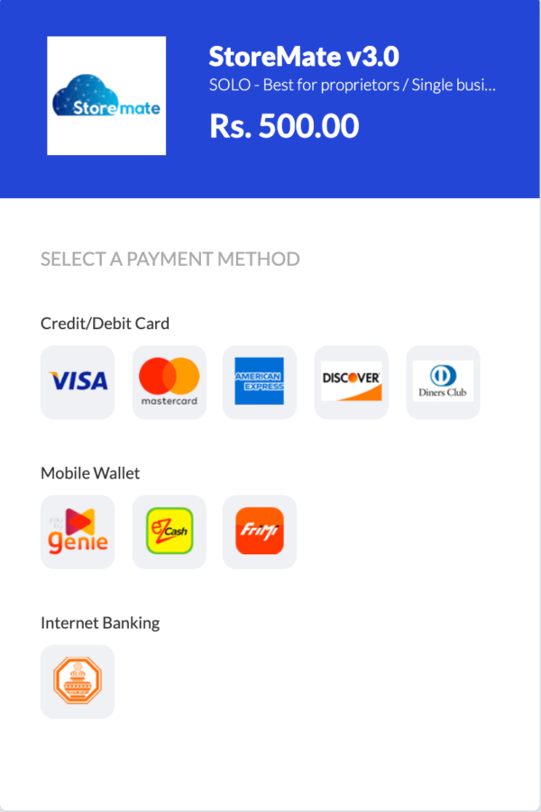 Select Payment Method
