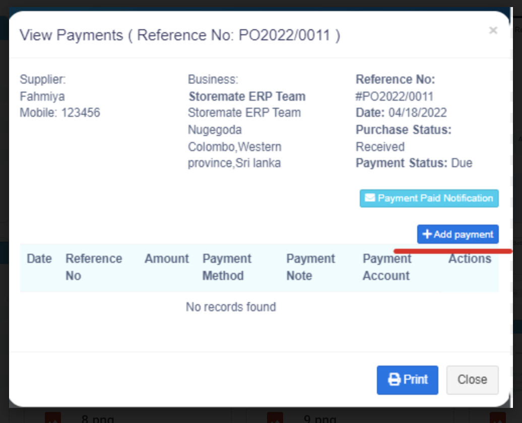 Add Payment