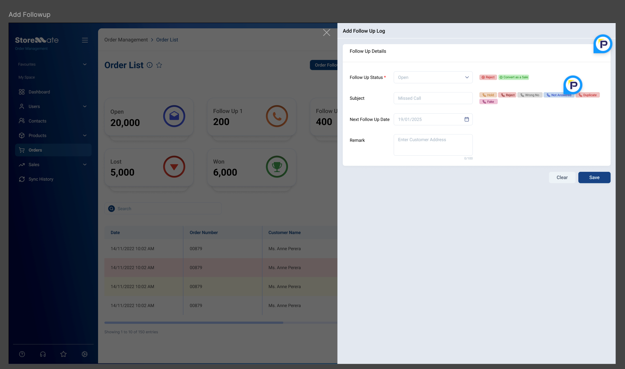 Editable Customer Information