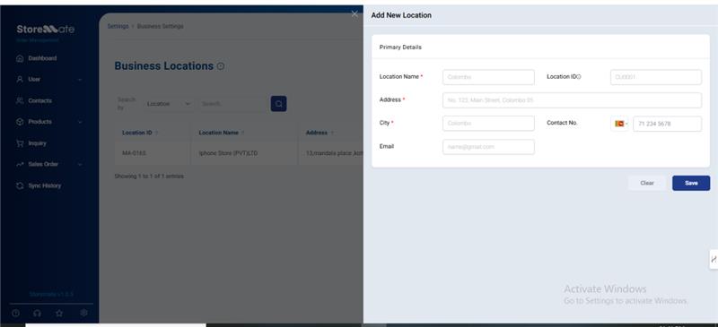 Business Location Example