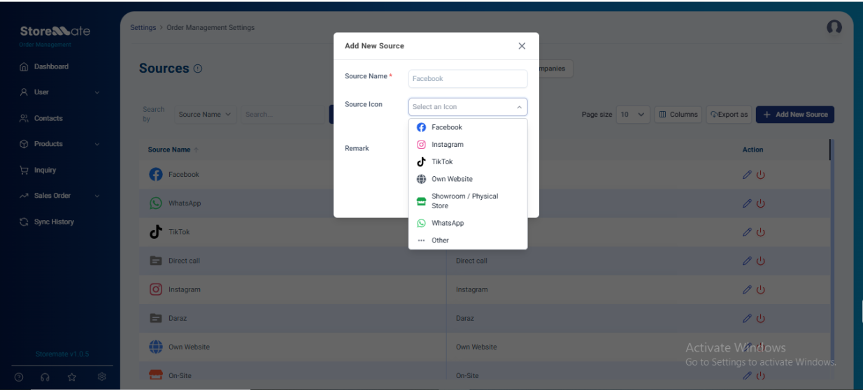 Add New Source Example