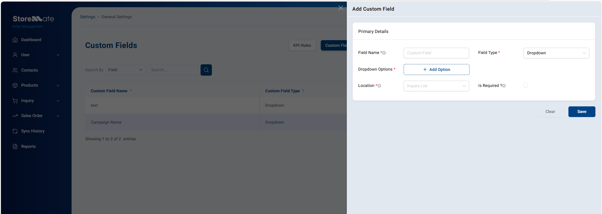 Custom Fields Creation